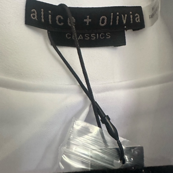 alice + Olivia Denny notch collar white boyfriend blazer - Picture 5 of 9